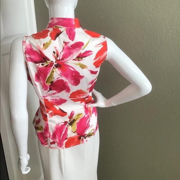 Jones New York 100%  Cotton sleeveless blouse. - Picture 3 of 11